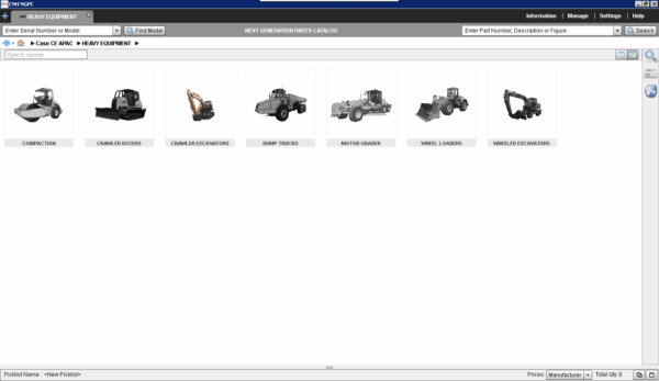 Case Construction Equipment North America EPC [11.2018] Spare Parts Catalog
